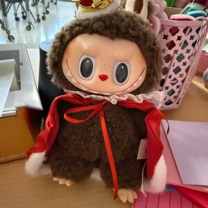 Adorable Brown and Red Plush Toy